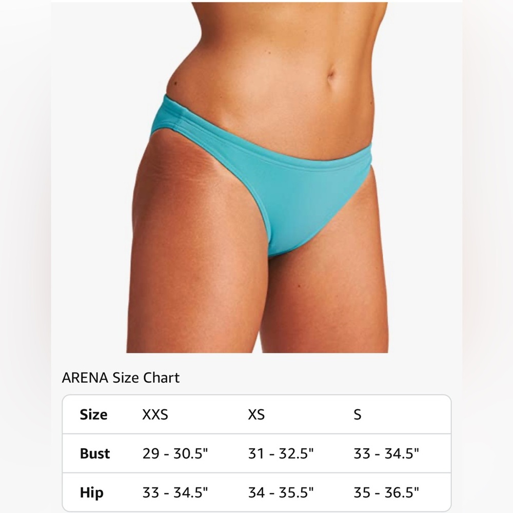 XS Arena Women Rule Breaker Unique Brief Bikini Bottom Athletic Sport Soft‎